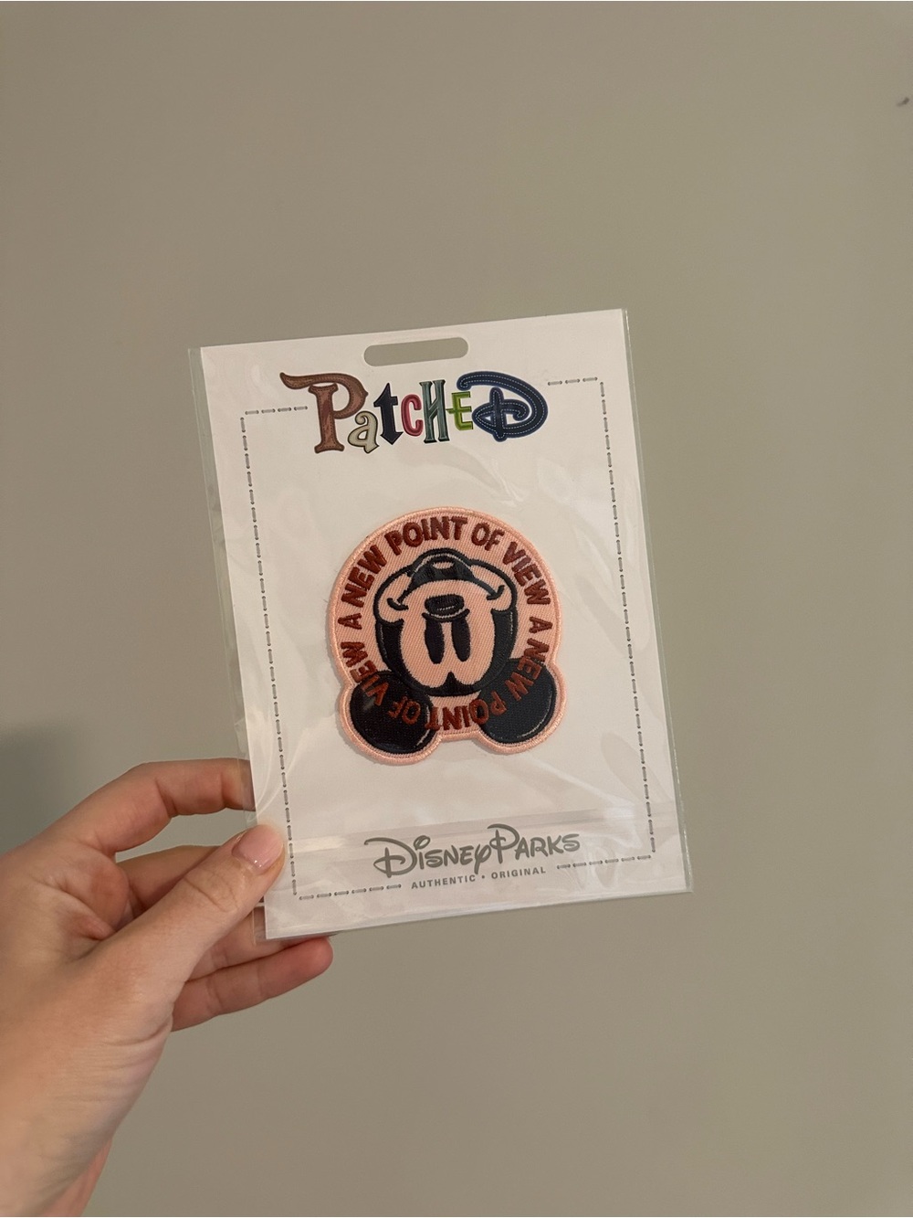 Disney Pink and Black Mickey 'A New Point of View' Patch
